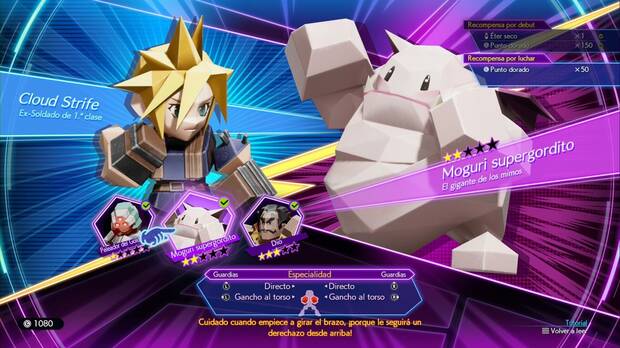 Final Fantasy VII Rebirth - Combate 3D: Moguri supergordito