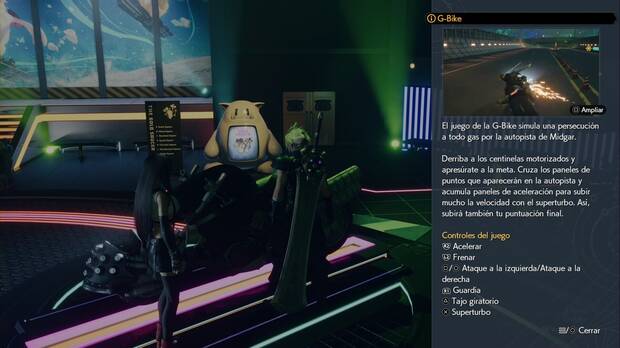 Final Fantasy VII Rebirth - G-Bike: tutorial de comandos de G-Bike
