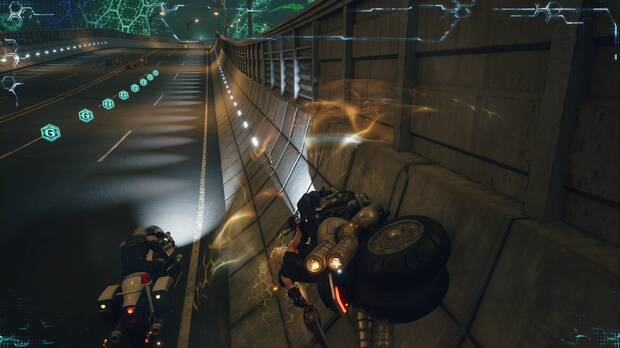 Final Fantasy VII Rebirth - G-Bike: pantalla de juego