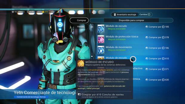 No Man's Sky - Cómo conseguir módulos de mejora del exotraje