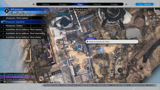 Final Fantasy VII Rebirth - Ubicación de la tienda de Ester