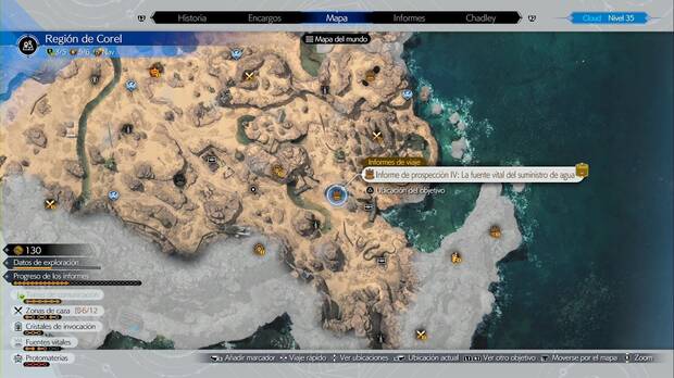 Final Fantasy VII Rebirth - Prospecciones en Corel: La fuente vital del suministro de agua