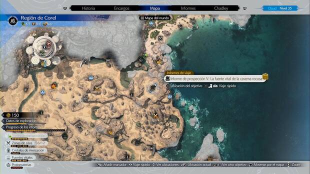 Final Fantasy VII Rebirth - Prospecciones en Corel: La fuente vital de la caverna rocosa
