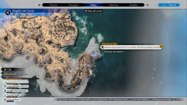 Final Fantasy VII Rebirth - Prospecciones en Corel: La fuente vital del acantilado rocoso