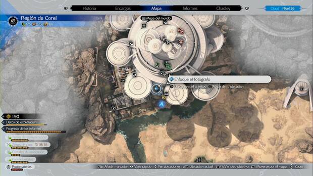Final Fantasy VII Rebirth - Ubicación de Enfoque el fotógrafo en el Infrasaucer