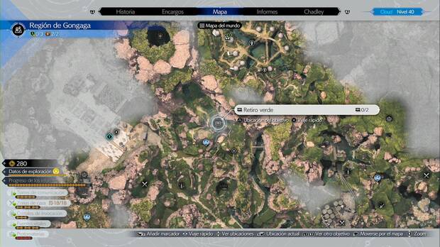 Final Fantasy VII Rebirth - Cofres ocultos en la región de Gongaga: retiro verde