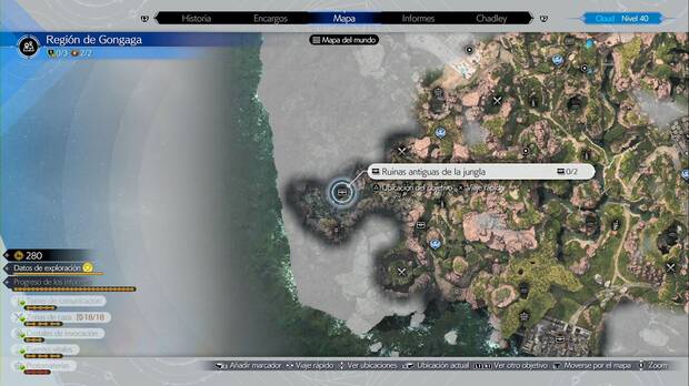 Final Fantasy VII Rebirth - Cofres ocultos en la región de Gongaga: ubicación de las ruinas antiguas de la jungla