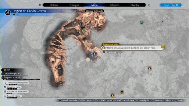 Final Fantasy VII Rebirth - Torres de comunicaciones en Cañón Cosmo: la torre del cañón rojo