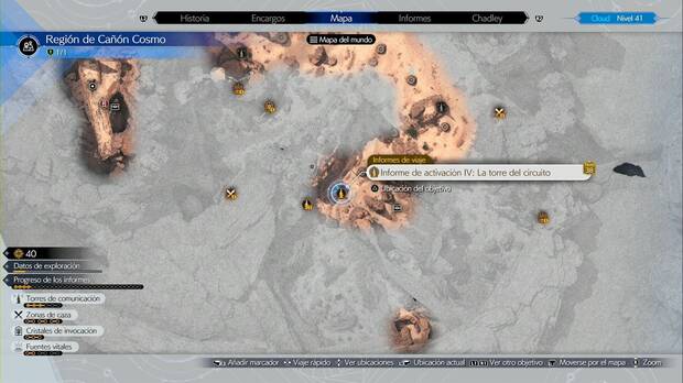 Final Fantasy VII Rebirth - Torres de comunicaciones en Cañón Cosmo: la torre del circuito