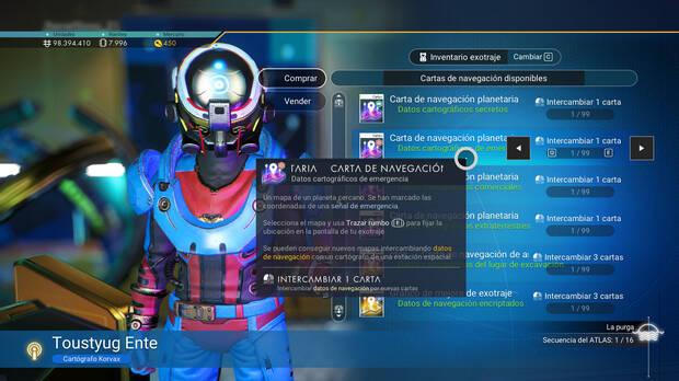 No Man's Sky - Comprar datos cartográficos de emergencia para encontrar naves estrelladas