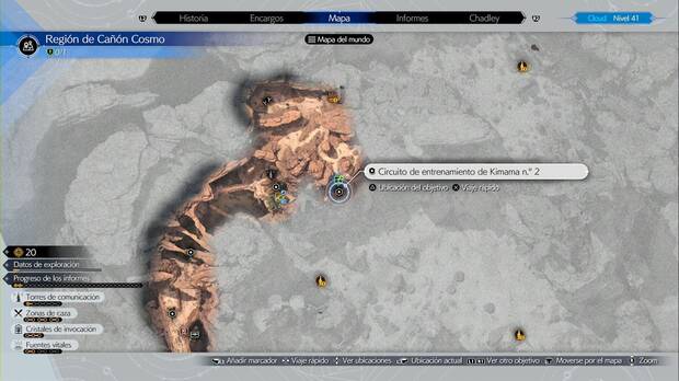 Final Fantasy VII Rebirth - Ubicación del Circuito de entrenamiento de Kimama nº2