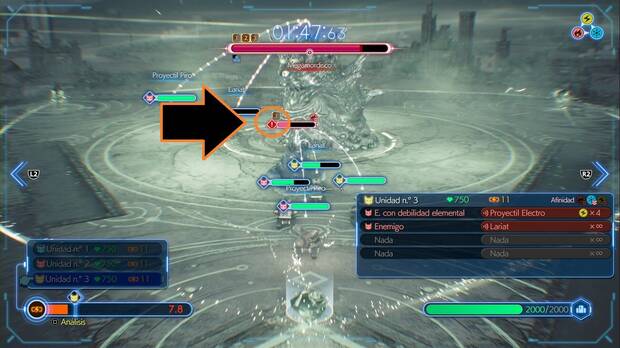 Final Fantasy VII Rebirth - Informes de viaje de la región de Cañón Cosmo: cómo ver la debilidad enemiga en Comando robótico