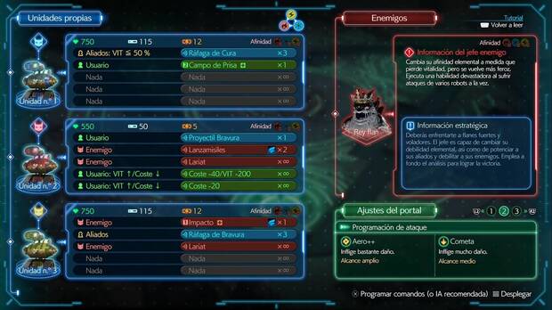 Final Fantasy VII Rebirth - Informes de viaje de la región de Cañón Cosmo: configuración recomendada para el cuarto Comando robótico