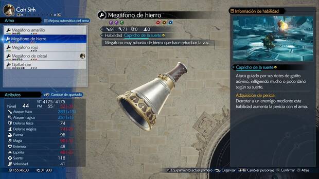 Final Fantasy VII Rebirth - Armas de Cait Sith: Megáfono de hierro