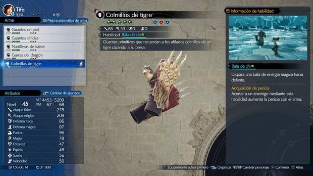 Final Fantasy VII Rebirth - Armas de Tifa: Colmillos de tigre