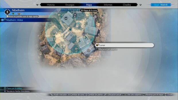 Final Fantasy VII Rebirth - Sangre de la reina: ubicación de Turner (Nibelheim)