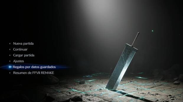 Final Fantasy VII Rebirth - Menú de recompensaspor archivos de guardado