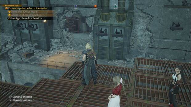 Final Fantasy VII Rebirth - Informes de búsqueda en Nibel: agujero en la pared del muelle submarino