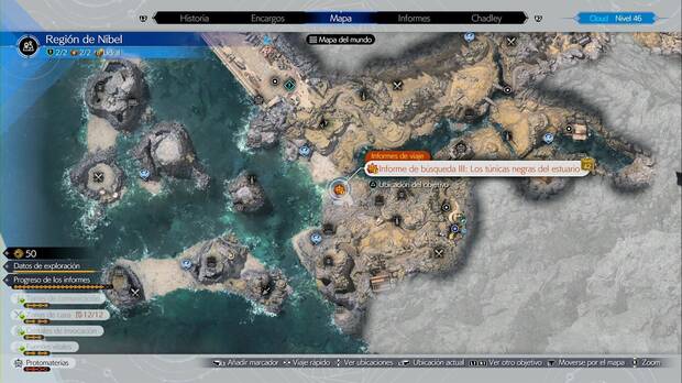 Final Fantasy VII Rebirth - Informes de búsqueda en Nibel: Los túnicas negras del estuario