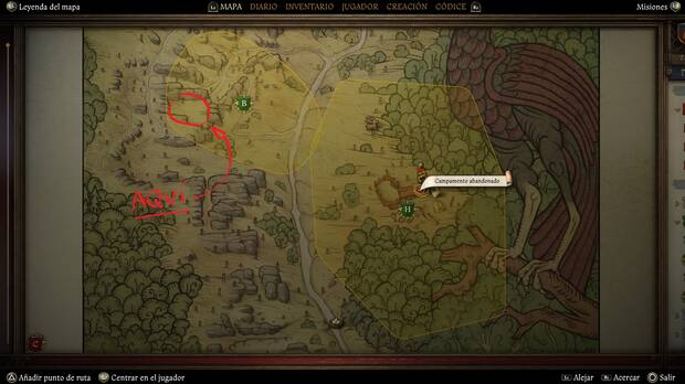Kingdom Come: Deliverance 2 - Localización en el mapa de la cabaña del ermitaño