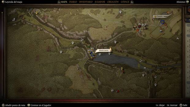 Kingdom Come: Deliverance 2 - Localización en el mapa de la misión secundaria Materia prima