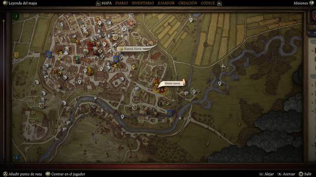 Kingdom Come: Deliverance 2 - Localización en el mapa de la misión secundaria Un festín para los pobres