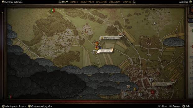 Kingdom Come: Deliverance 2 - Localización en el mapa de la misión secundaria Las fauces del infierno