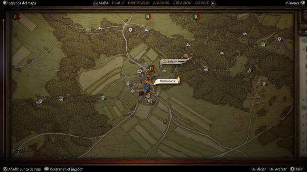Kingdom Come: Deliverance 2 - Localización en el mapa de la misión secundaria La guarida del dragón