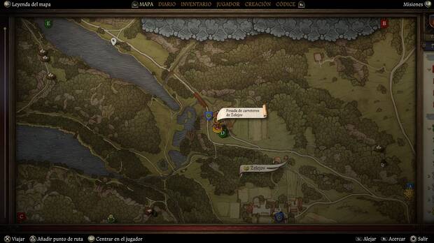 Kingdom Come: Deliverance 2 - Localización en el mapa de la misión secundaria Trovadores