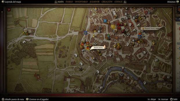 Kingdom Come: Deliverance 2 - Localización en el mapa de la misión secundaria Toños a rayas