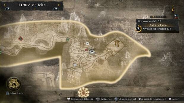 Nioh 3 - Cofres de la Aldea de Kamo, ubicaci�n del cofre en la casa al este del primer crruce de la aldea