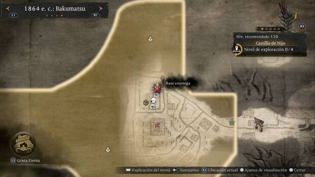 Nioh 3 - Bases enemigas del Castillo de Nijo, base de yokai de la zona norte-nordeste de la regi�n