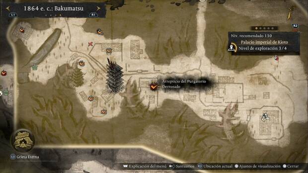 Nioh 3 - Arrepticios del Purgatorio en el Palacio imperial de Kioto