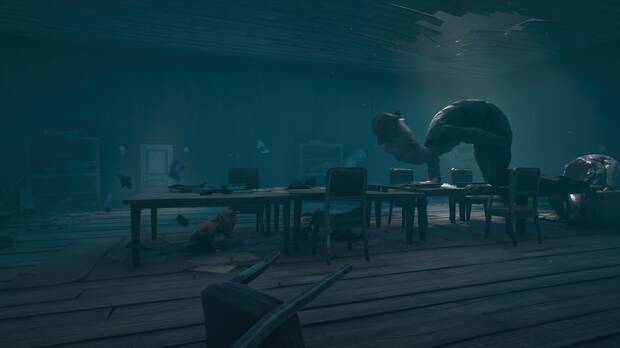 REANIMAL walkthrough acto 1 - Esconderse de Rastre�n bajo la mesa larga