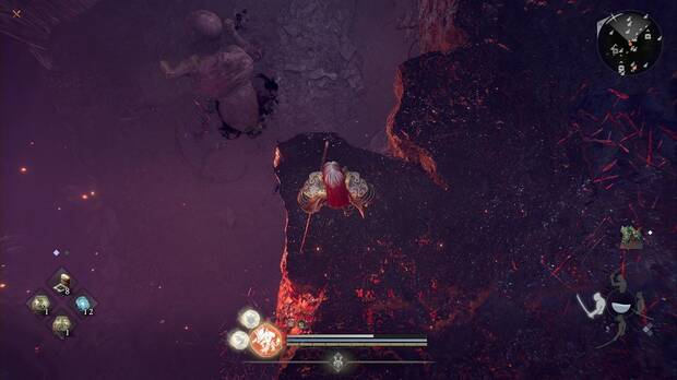 Nioh 3 - Vástago de los dioses, Waira en la zona del foso bajo la segunda estatua