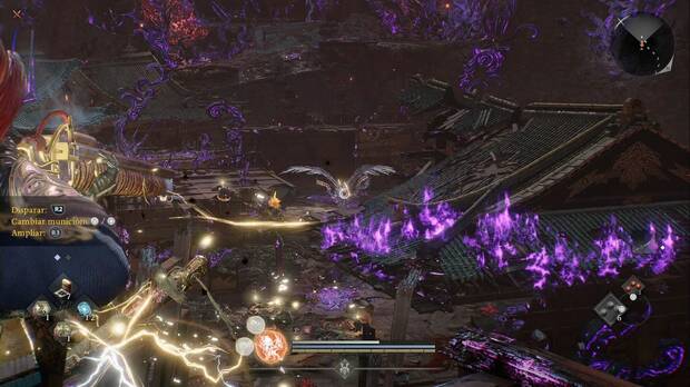 Nioh 3 - Un final siniestro, primera aparición de Murakumo en la zona del puente colgante de las rocas flotantes