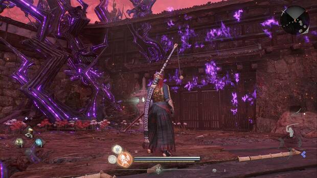 Nioh 3 - Un final siniestro, portón para avanzar desde la zona de la primera casa donde aparece Murakumo