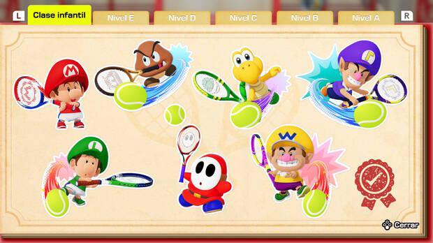Mario Tennis Fever - Set de pegatinas de la clase infantil del modo historia
