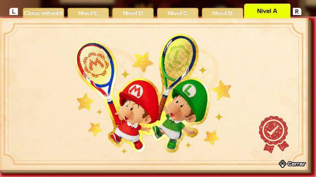 Mario Tennis Fever - Set de pegatinas del nivel E del modo historia