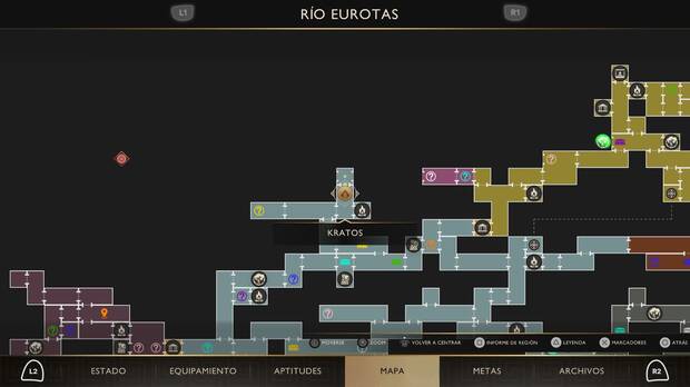 God of War Sons of Sparta - Localizaci�n en el mapa de la esquirla 01