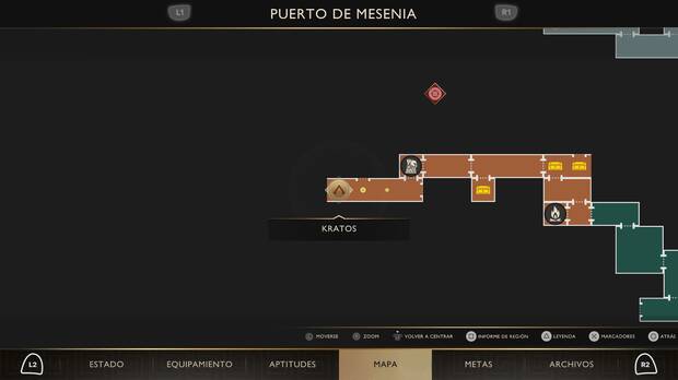 God of War Sons of Sparta - Localizaci�n en el mapa del objeto de valor 07