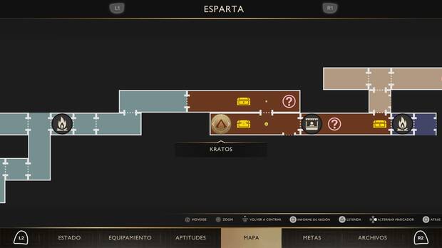 God of War Sons of Sparta - Localizaci�n en el mapa del objeto de valor 03