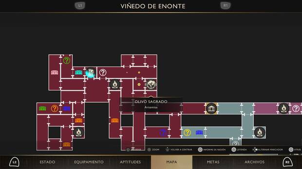 God of War Sons of Sparta - Localizaci�n en el mapa del olivo sagrado 08