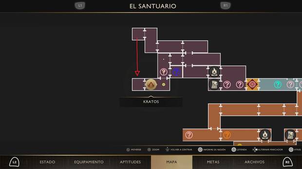 God of War Sons of Sparta - Localizaci�n en el mapa del olivo sagrado 03