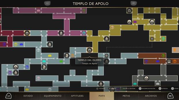 God of War Sons of Sparta - Ubicaci�n en el mapa del don del Olimpo Honda solar