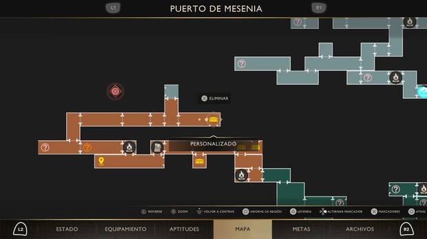 God of War Sons of Sparta - Localizaci�n en el mapa del almac�n de armas 09