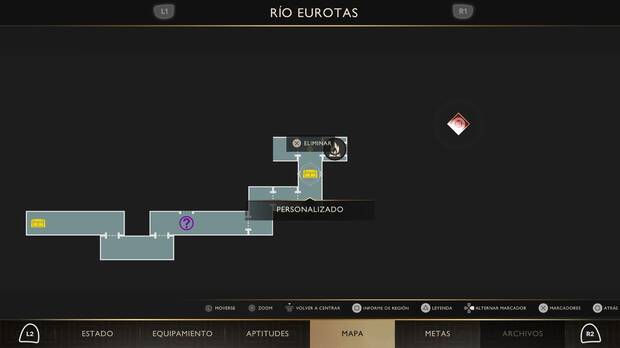 God of War Sons of Sparta - Localizaci�n en el mapa del almac�n de armas 01