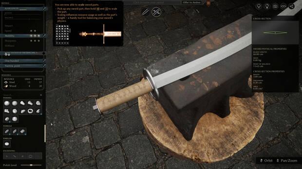 El modelado libre permite crear desde finos floretes hasta katanas.