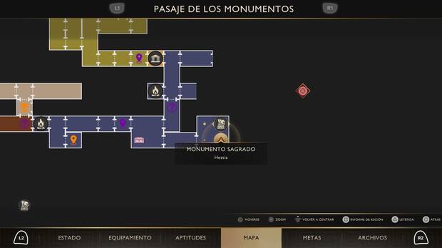 God of War Sons of Sparta - Localizaci�n en el mapa del monumento sagrado 02