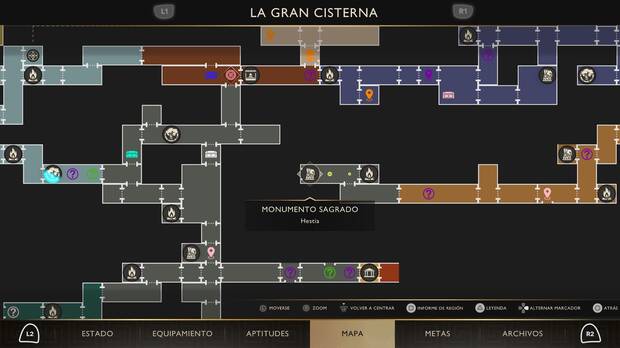 God of War Sons of Sparta - Localizaci�n en el mapa del monumento sagrado 04